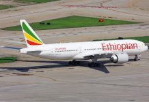 Az Ethiopian Airlines dinamikus terjeszkedésbe kezdett Ethiopian Airlines Aviareps - boeing 777