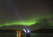 Sarki fény Európa legészakibb pontján