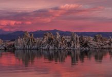 Napfelkelte Mono Lake-en